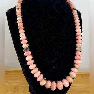 JAY KING Desert Rose Trading Sterling Silver Pink Rhodonite Graduated Necklace